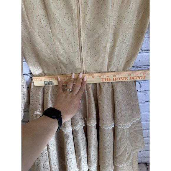 VTG 80's Western Cowgirl Rodeo Square Dance‎ Tiered Eyelet Dress Sz Small NWT - Picture 16 of 16